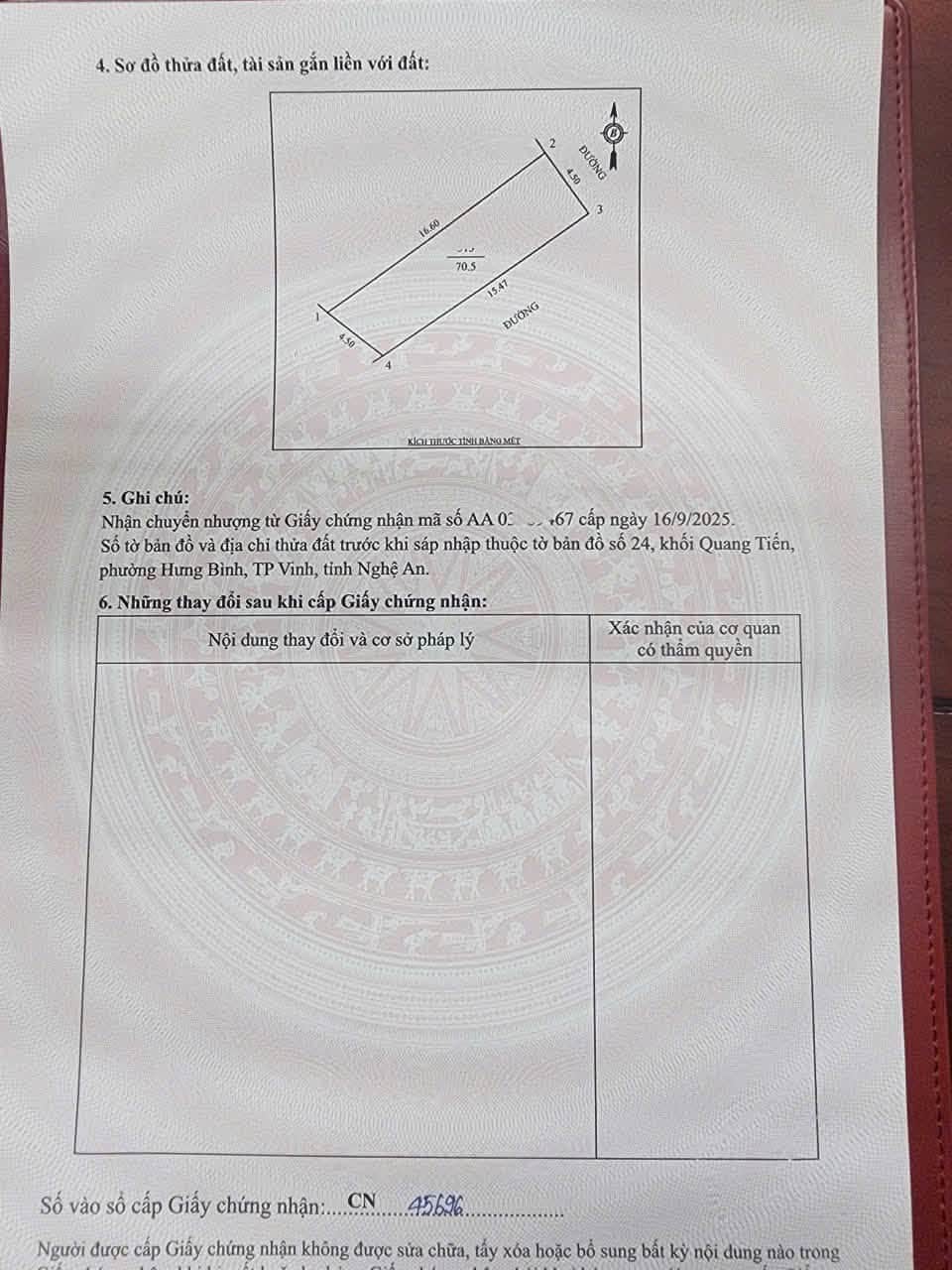 Ảnh 2 của Bán lô góc đất phường Hưng Bình, ngõ đường Kim Đồng, diện tích 70,5 m²