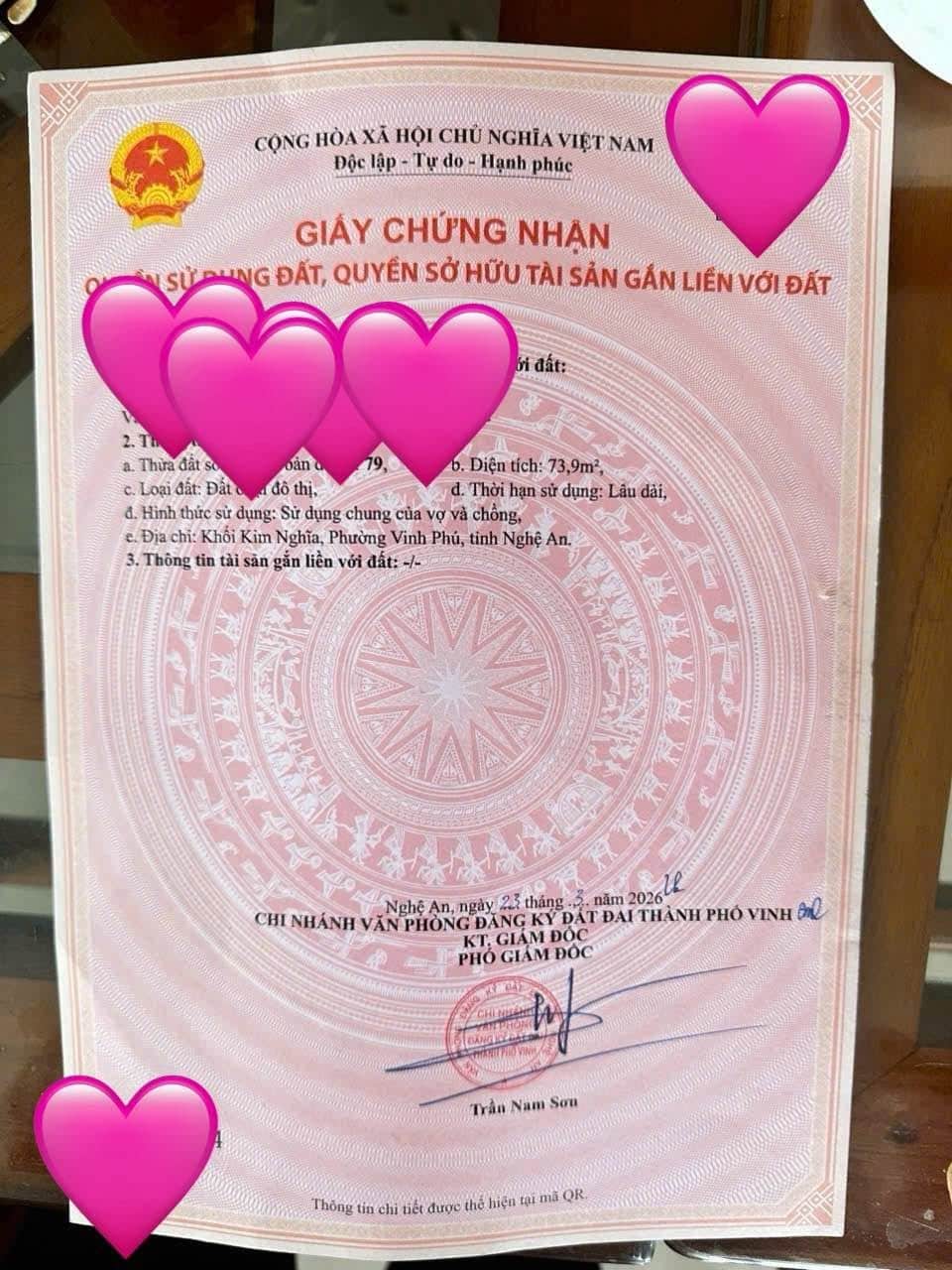 Ảnh 1 của Bán đất Nghi Ân, Vinh Phú, đường thông 5m, diện tích 74m2