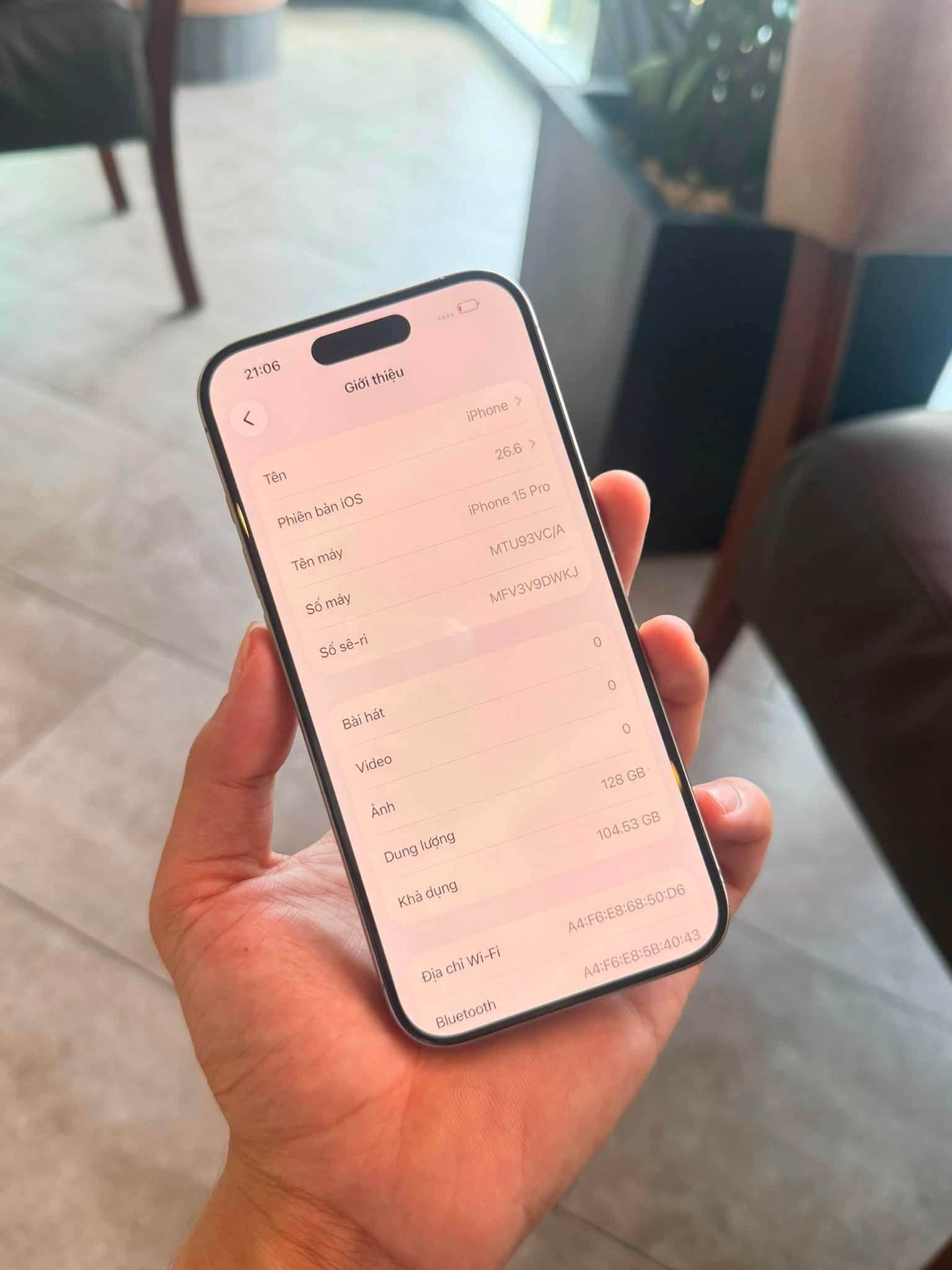 Ảnh 2 của Bán iPhone 15 Pro 128GB chính hãng, pin tốt, có khay SIM