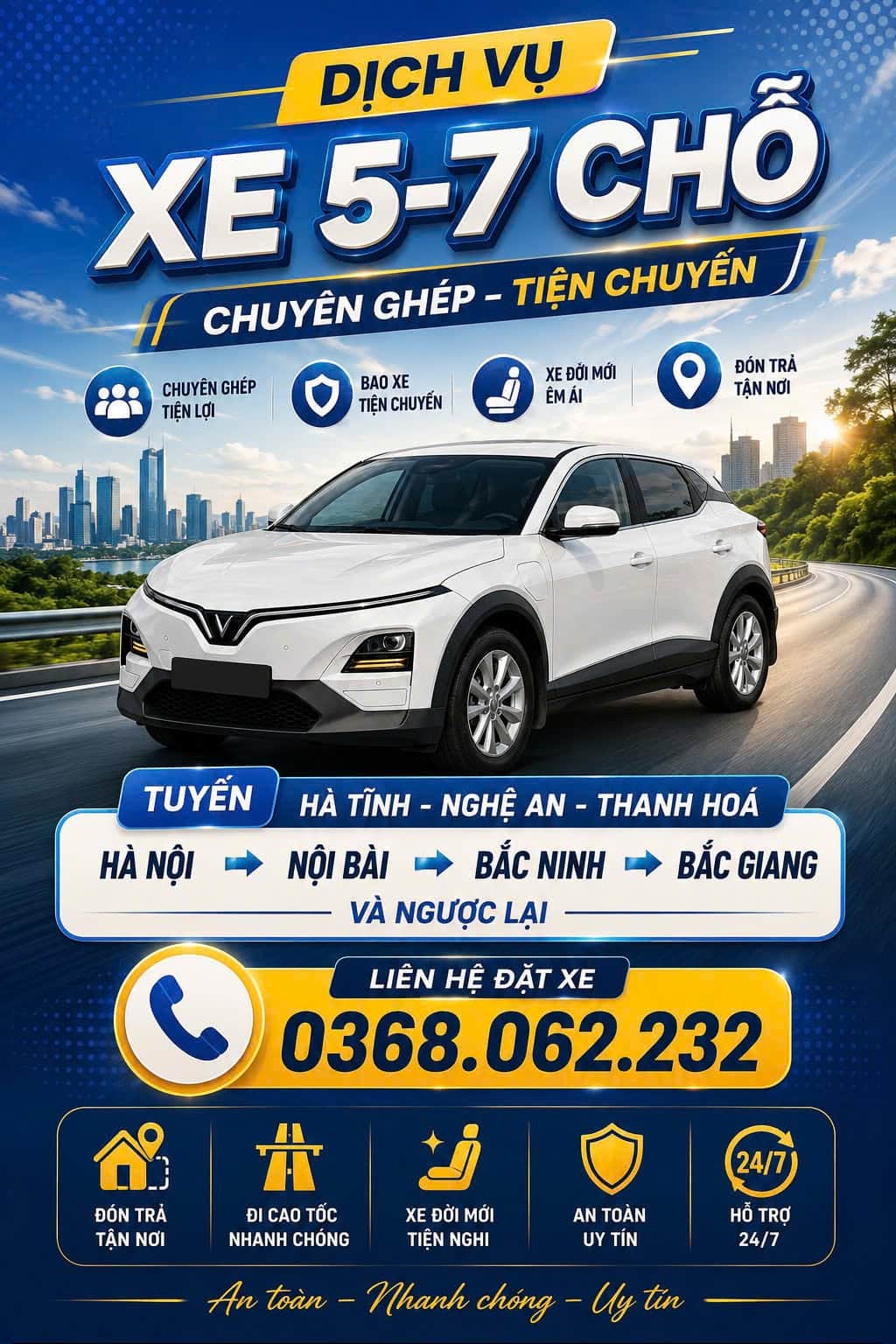 Ảnh 1 của Xe tiện chuyến Hà Tĩnh - Nghệ An - Thanh Hóa đi Hà Nội