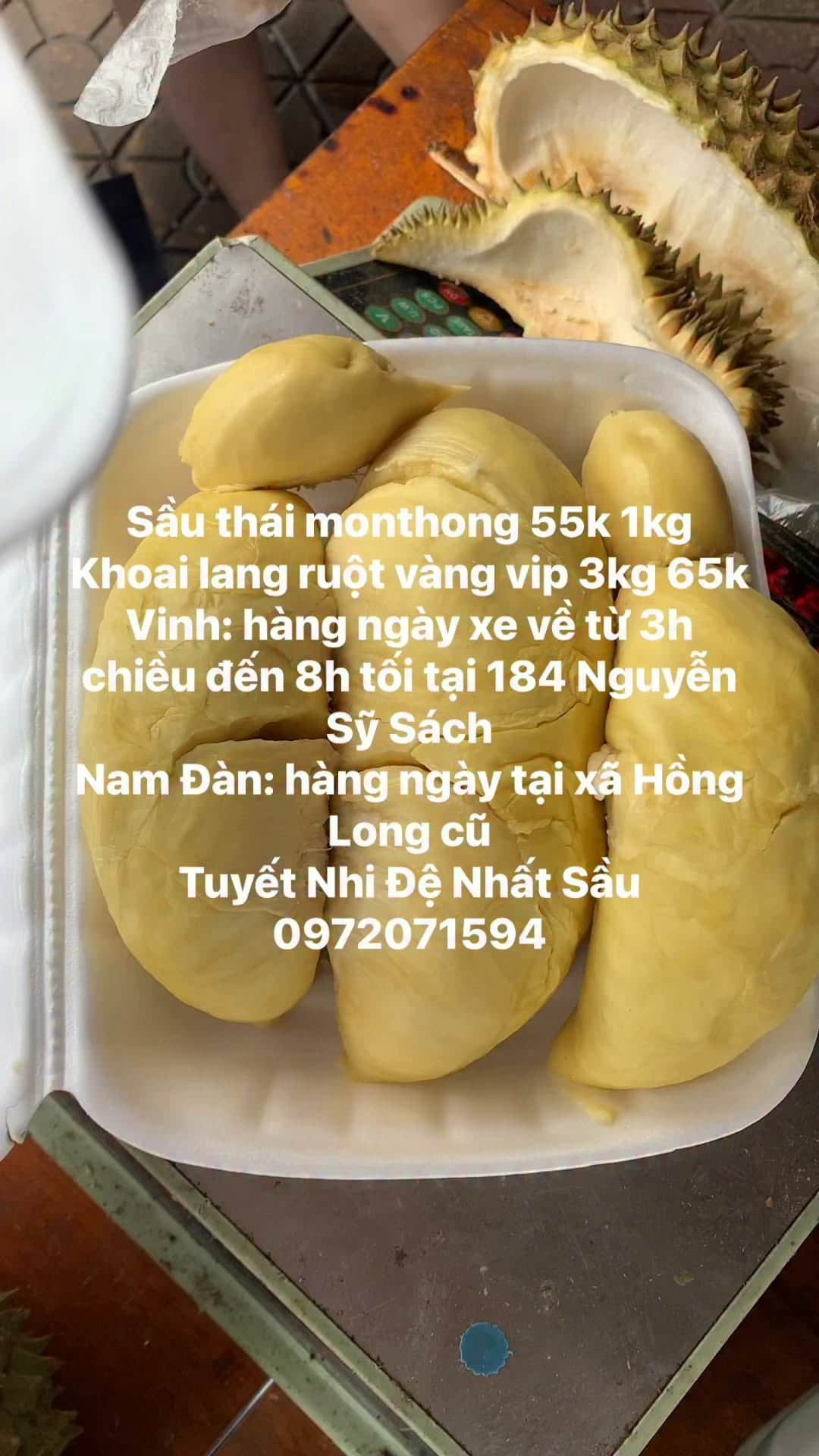 Ảnh 4 của Bán sầu riêng Thái và khoai lang tại TP Vinh
