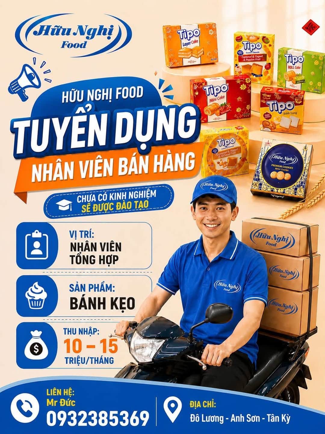 Ảnh 1 của Tuyển nhân viên bán hàng khu vực Đô Lương - Anh Sơn - Tân Kỳ tại Hữu Nghị Food