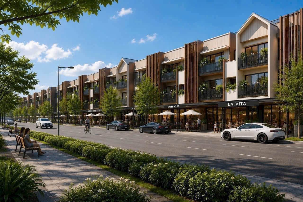 Ảnh 1 của Bán nhà phố 120m² tại KĐT VSIP Nghệ An, 3 tầng, đường 13m