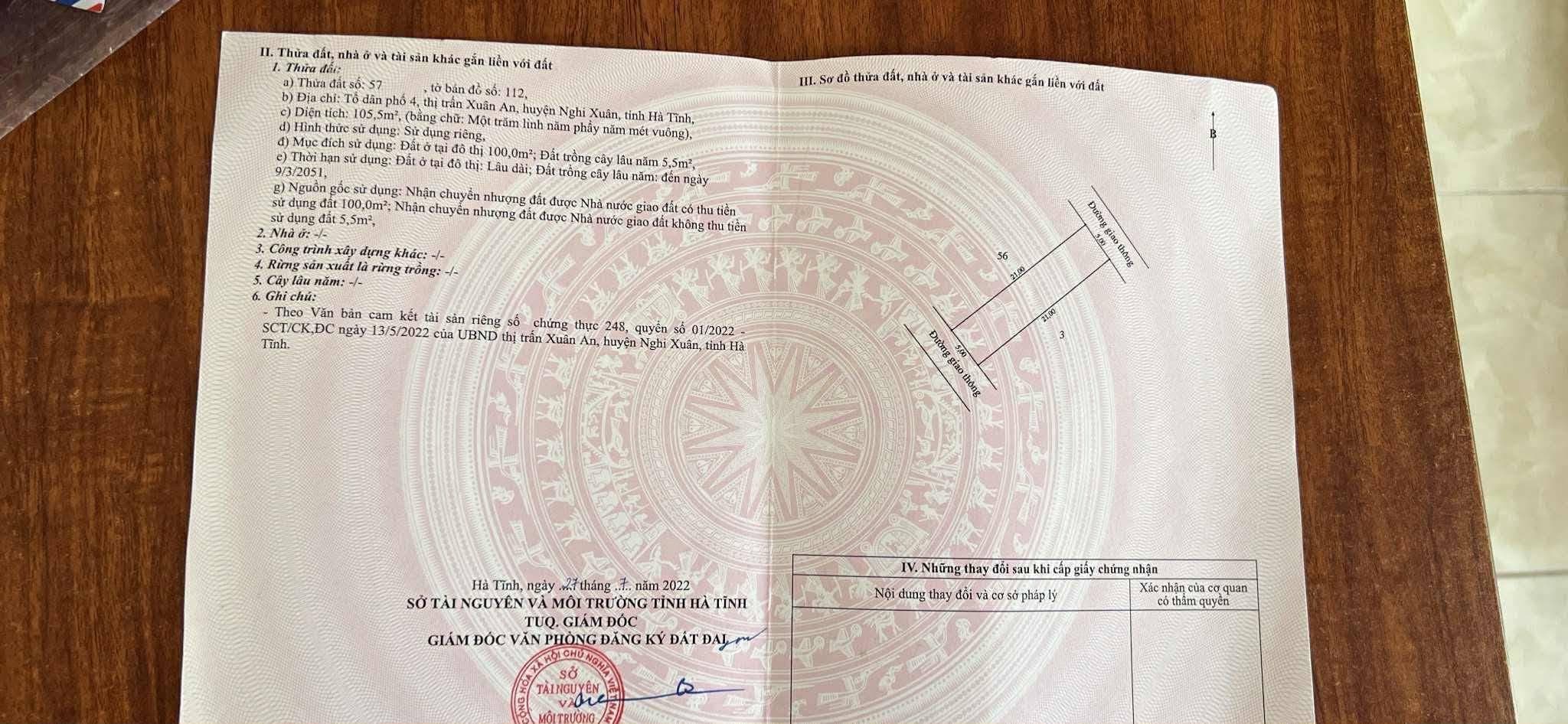 Ảnh 1 của Bán đất tái định cư Khối 4 - Xuân An, Nghi Xuân, Hà Tĩnh