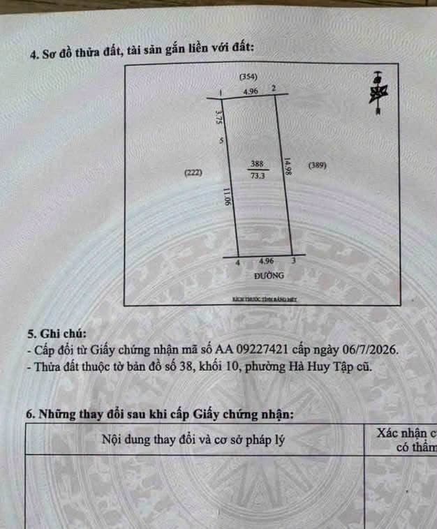 Ảnh 1 của Bán đất trung tâm phường Hà Huy Tập, gần đường kênh Bắc