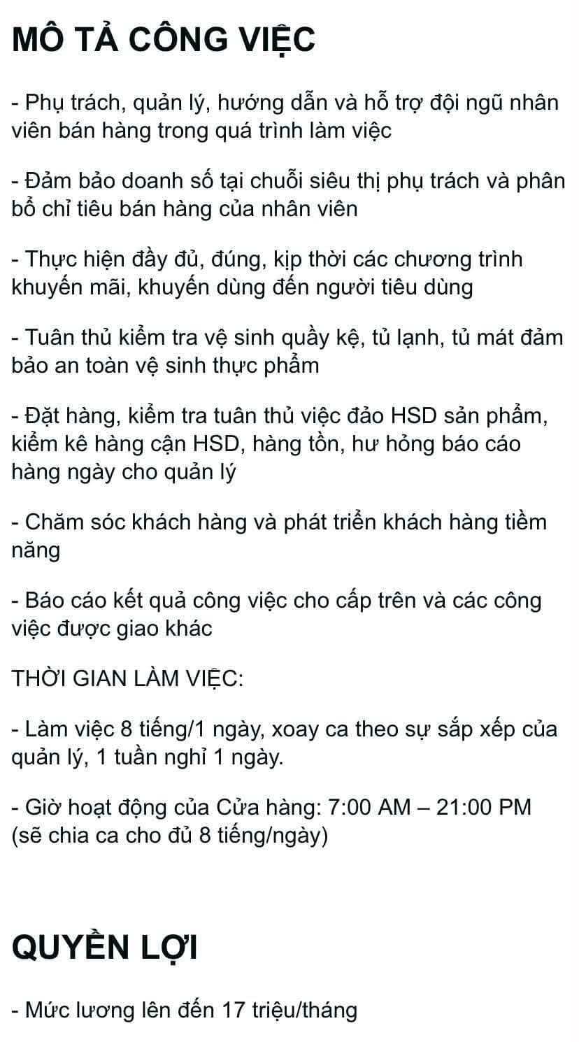 Ảnh 1 của Tuyển cửa hàng trưởng tại Thanh Chương và Anh Sơn (Vinamilk)