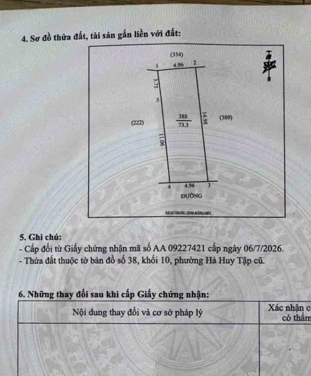 Ảnh 1 của Bán đất trung tâm phường Hà Huy Tập, gần đường kênh Bắc